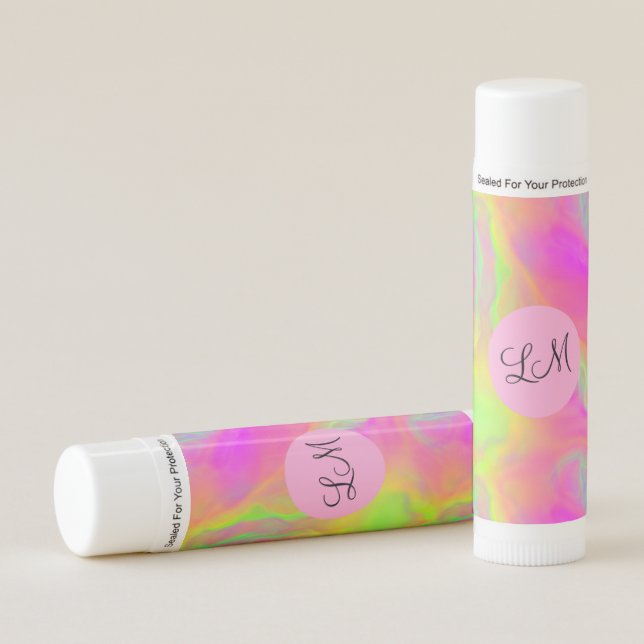 Neon Flow Personalized Lip Balm (Front)