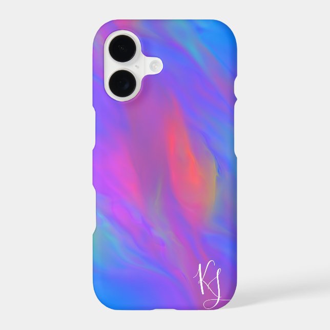 Neon Flow Personalized Phone Case (Back)