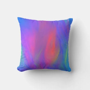 Neon Flow Throw Pillow