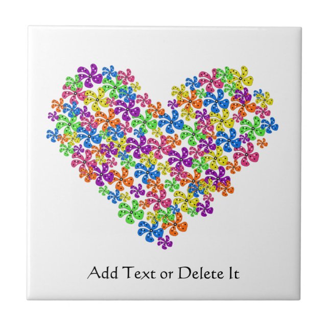 Neon Flower Heart Tile (Front)