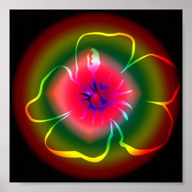 NEON FLOWER POSTER (Front)