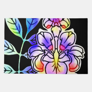 Neon Flowers Doormat