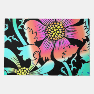 Neon Flowers Doormat
