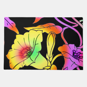 Neon Flowers Doormat