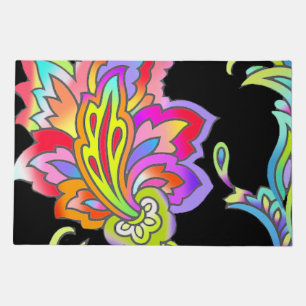Neon Flowers Doormat