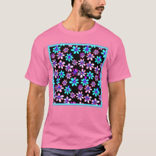 Neon Flowers Patterns Artwork. Buy Now T-Shirt