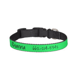 Neon Fluorescent Bright Color Name Phone Number Pet Collar