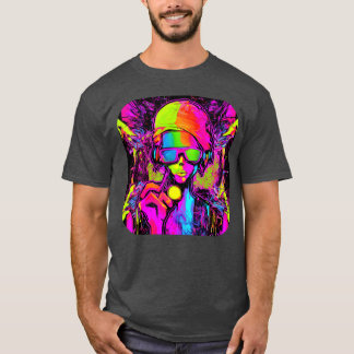 Neon Fluorescent UV Electro Music Party family T-Shirt