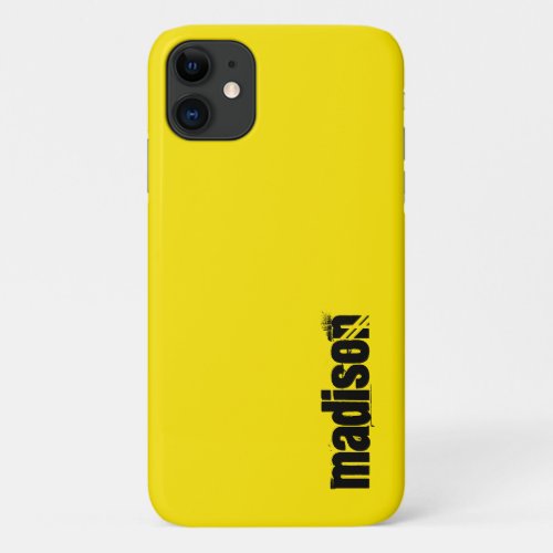 Neon Fluorescent Yellow iPhone 11 Case