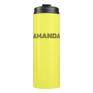 neon Fluorescent yellow lemon bright color Thermal Tumbler