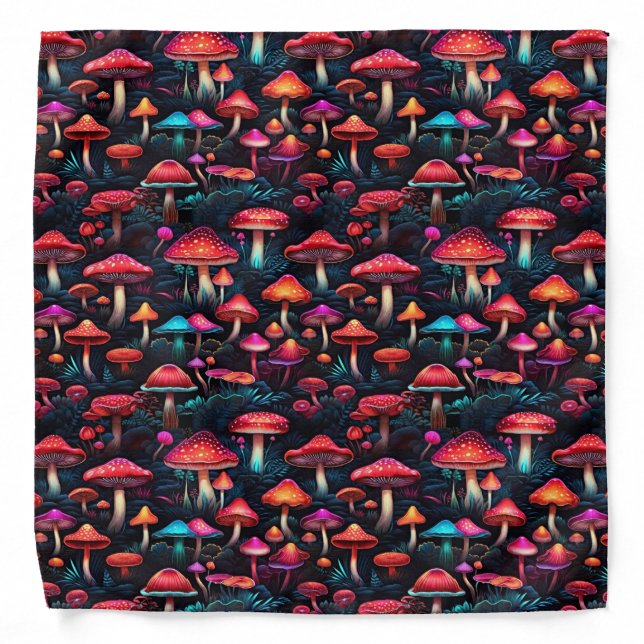 Neon Forest Glow Bandana (Front)