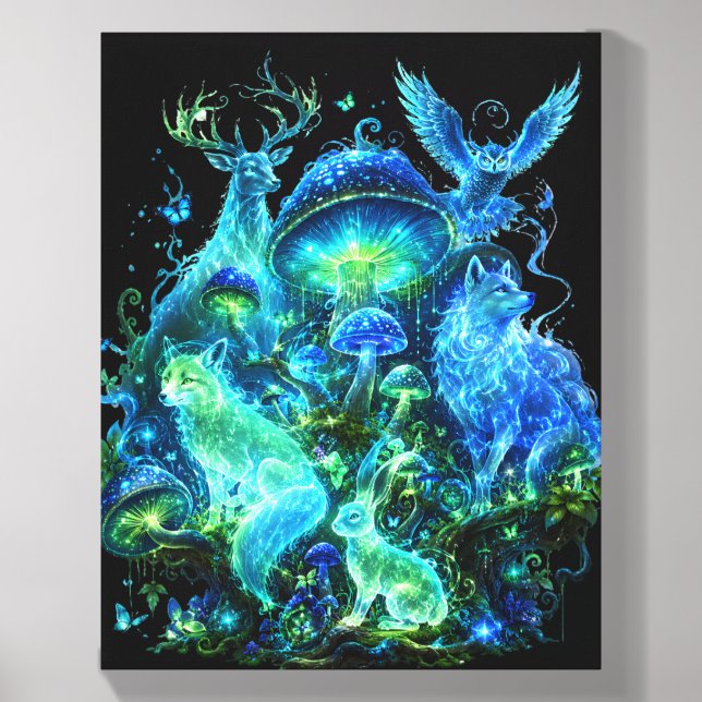 Neon Forest Spirits Canvas Photo Tile (Front Set)