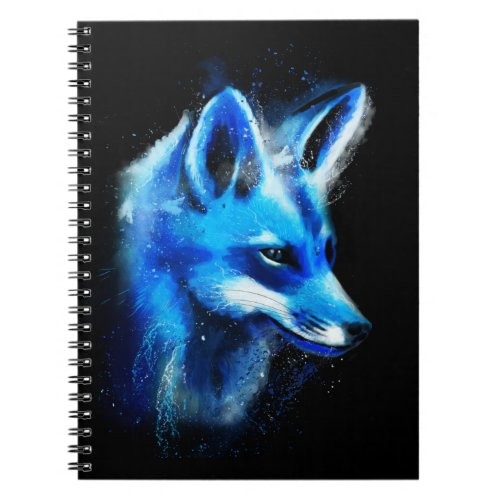 Neon fox watercolour Spiral Photo Notebook