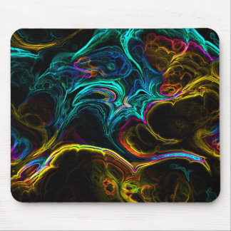 Neon Fractal 1 Mouse Pad