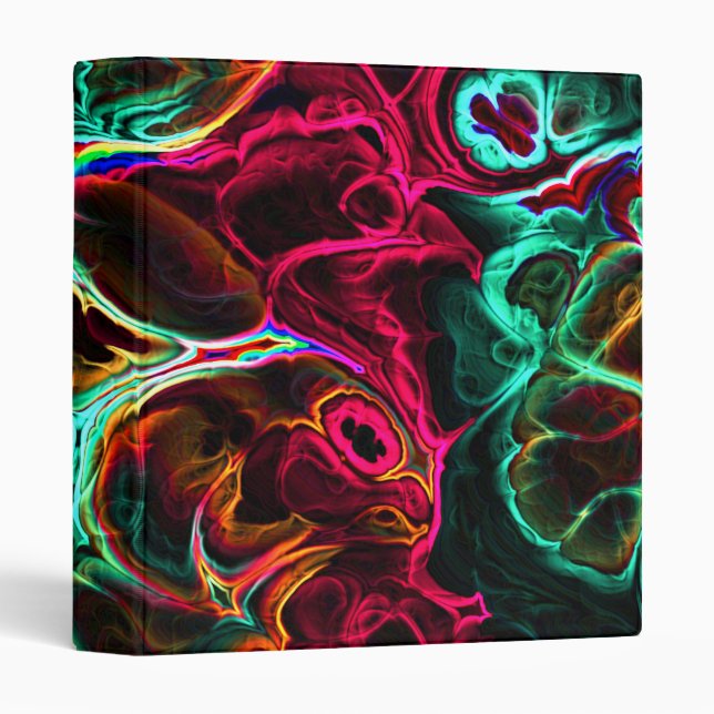 Neon Fractal 2 Binder (Front/Spine)