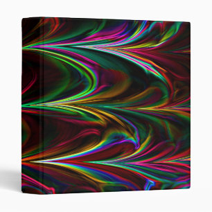 Neon Fractal 6 3 Ring Binder