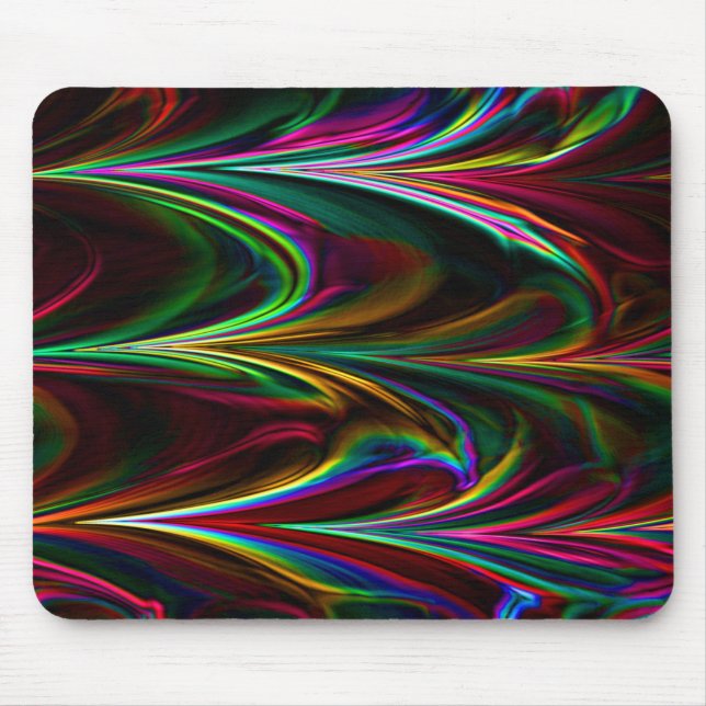 Neon Fractal 6 Mouse Pad (Front)