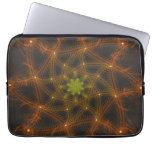 Neon Fractal Burst – Spiritual Geometric Pattern Laptop Sleeve