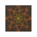 Neon Fractal Burst – Spiritual Geometric Pattern Wood Wall Art