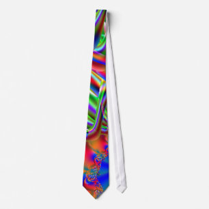 Neon Fractal Neck Tie