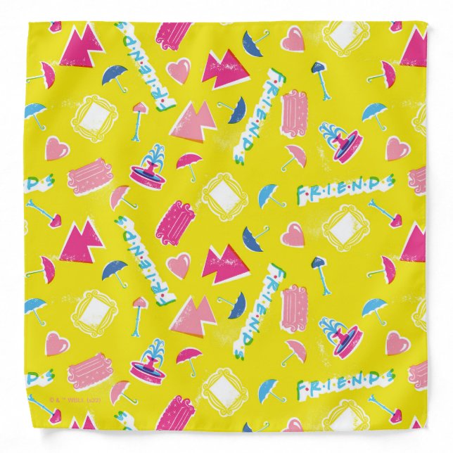 Neon FRIENDS™ Icon Pattern Bandana (Front)