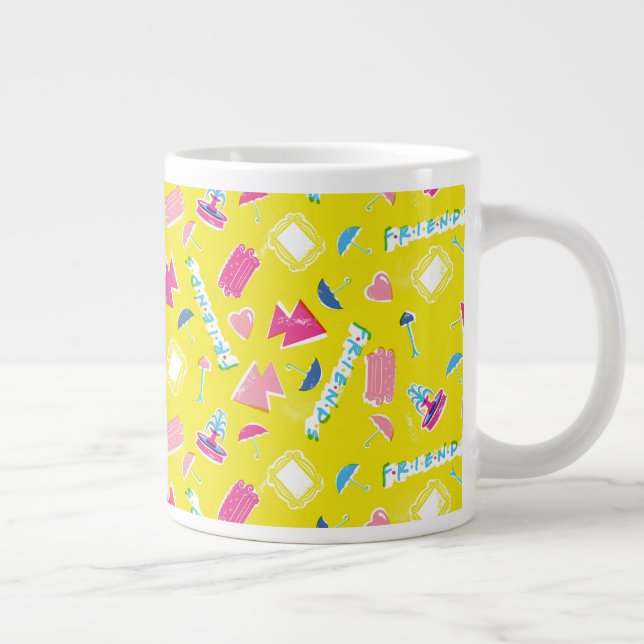 Neon FRIENDS™ Icon Pattern Giant Coffee Mug (Right)