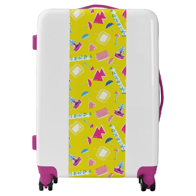 Neon FRIENDS™ Icon Pattern Luggage (Front)