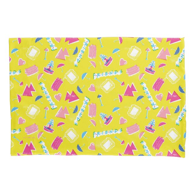 Neon FRIENDS™ Icon Pattern Pillow Case (Front)