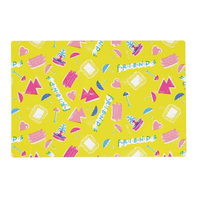 Neon FRIENDS™ Icon Pattern Placemat (Front)