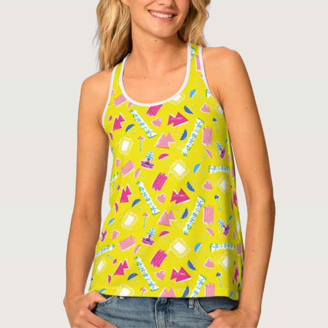 Neon FRIENDS™ Icon Pattern Tank Top (Front)