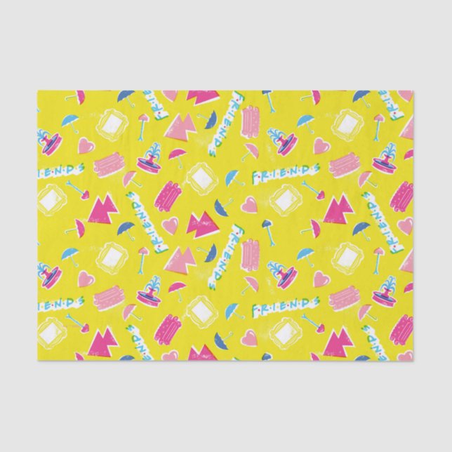 Neon FRIENDS™ Icon Pattern Tissue Paper (Front)