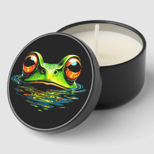 Neon Frog Face Mini Candle Favors