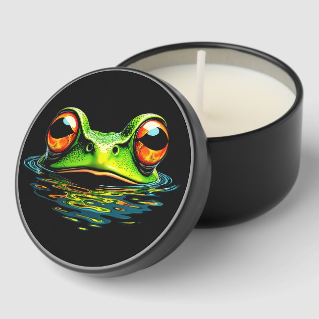 Neon Frog Face Mini Candle Favors (Corner)