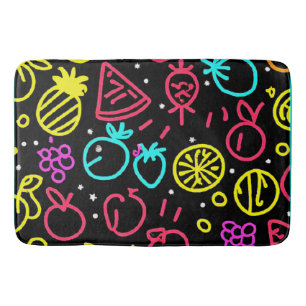 Neon Fruit Extravaganza Bath Mat
