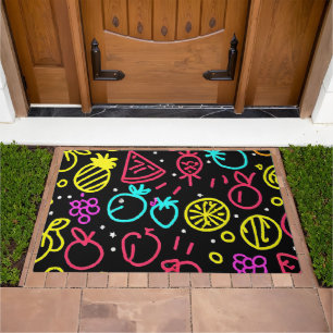 Neon Fruit Extravaganza Doormat