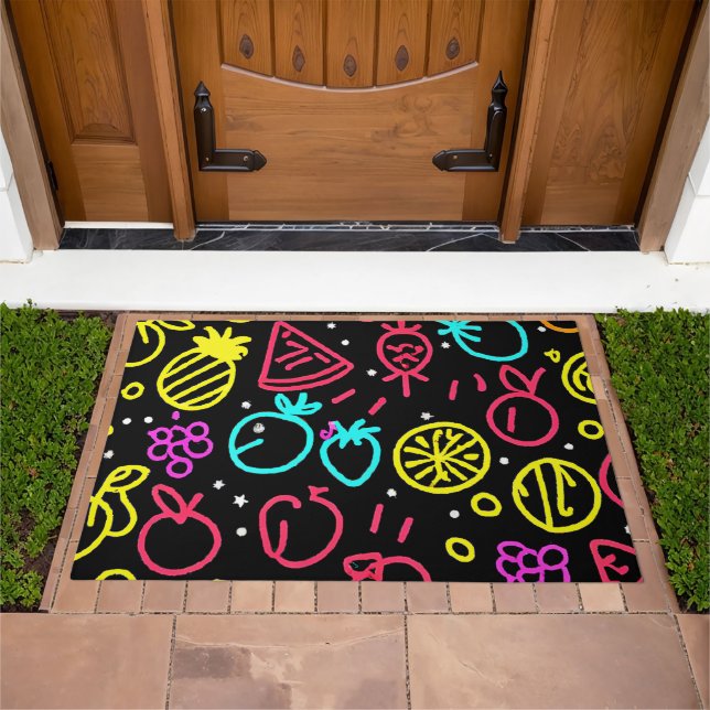 Neon Fruit Extravaganza Doormat (Outdoor)