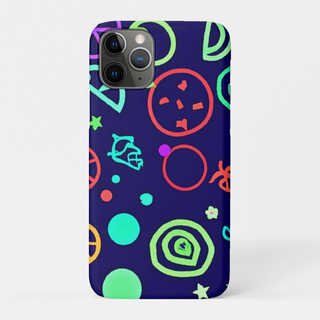 Neon Fruits Pattern Colors Case-Mate iPhone Case (Back)