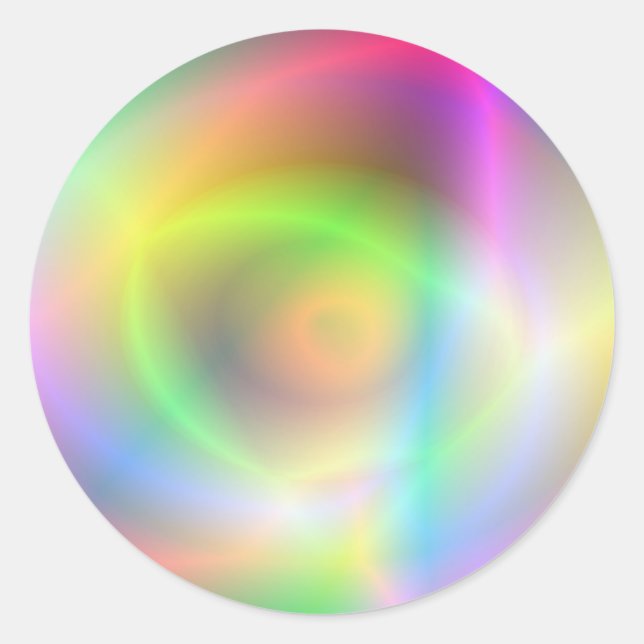 Neon Fun Classic Round Sticker (Front)