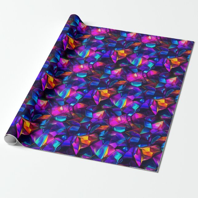 Neon Fusion Wrapping Paper (Unrolled)