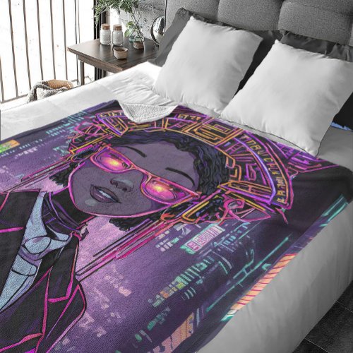 Neon Future ID1028 Fleece Blanket