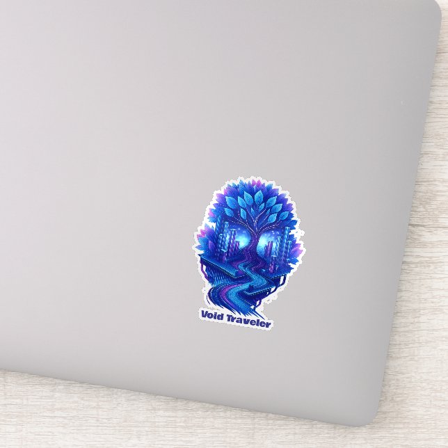 Neon Future World Sticker (Detail)