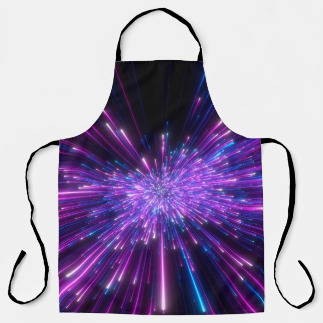 Neon Galaxy Cosmic Abstract Background Apron (Front)
