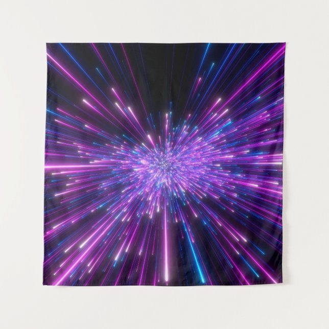 Neon Galaxy Cosmic Abstract Background Tapestry (Front)