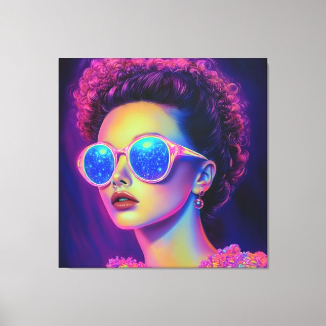 Neon Galaxy Glamour  Canvas Print (Front)