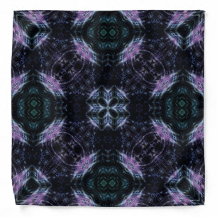 Neon Galaxy Mandala with Futuristic Glow Bandana