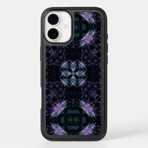 Neon Galaxy Mandala with Futuristic Glow iPhone 16 Plus Case