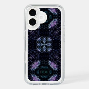 Neon Galaxy Mandala with Futuristic Glow iPhone 16 Case