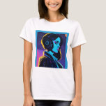 Neon Galaxy Muse: Katy&#39;s Cosmic Silhouette&quot; T-Shirt