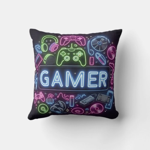 Neon Gamer Cushion