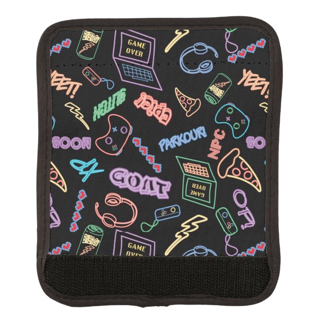 Neon Gamer Luggage Handle Wrap (Front)